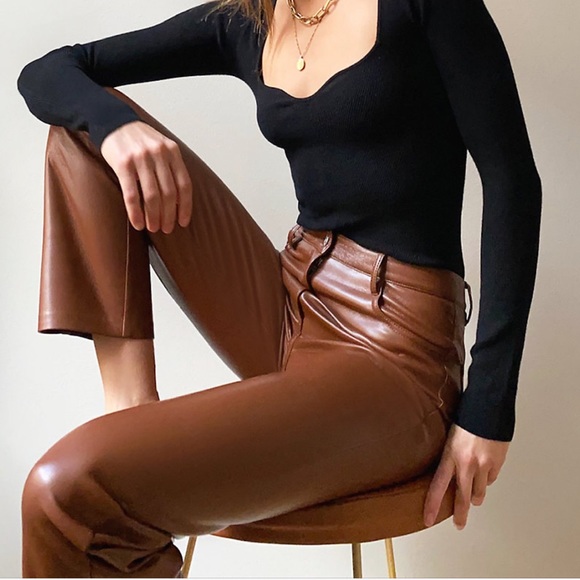 Aritzia Pants - Aritzia Wilfred Melina Pant (Cognac)